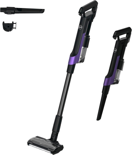 HOOVER HF2Z10HP 011 SCOPA ELETTRICA SENZA FILO SENZA SACCO 2 IN 1 FILTRO HEPA SPAZZOLA ANTI GROVIGLIO CON LUCI LED E ACCESSORI NERO VIOLA